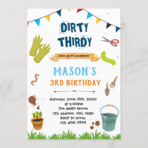 Dirty Thirdy verjaardagthema Kaart