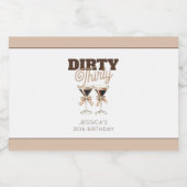 Dirty Thirty Espresso Martini 30ste verjaardagsfee Likeurfles Etiket (Enkel label)