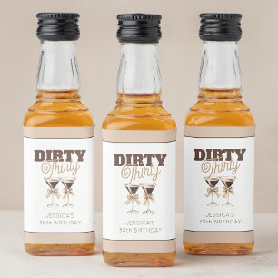 Dirty Thirty Espresso Martini 30ste verjaardagsfee Likeurfles Etiket