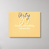 Dirty Thirty oranje witte eenvoudige retro verjaar