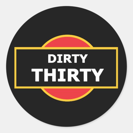 Dirty Thirty Stickers (Voorkant)