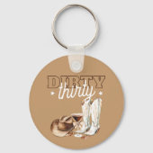 Dirty Thirty Western Rodeo 30ste verjaardagsfeestj Sleutelhanger (Voorkant)