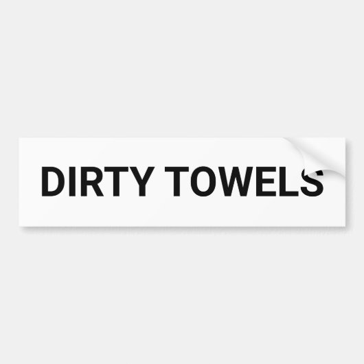 Dirty Towels Bumpersticker (Voorkant)