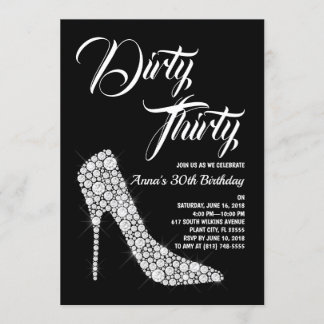 Dirty Trente Anniversaire Invitation