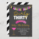 Dirty trente rose invitation (Devant / Derrière)