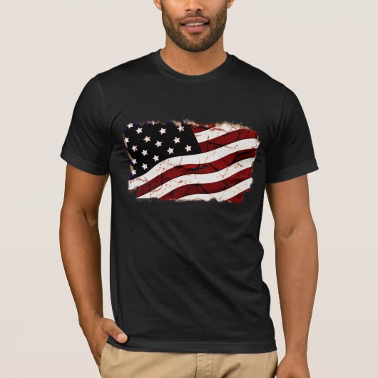 Dirty USA Flag T-shirt (Voorkant)