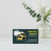 Dirty Wall Paint Splatter Handyman Visitekaartje (Staand voorkant)