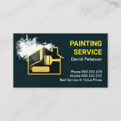 Dirty Wall Paint Splatter Handyman Visitekaartje (Voorkant)