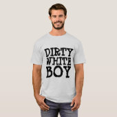 DIRTY WHITE BOY  80S T-SHIRTS (Voorkant volledig)
