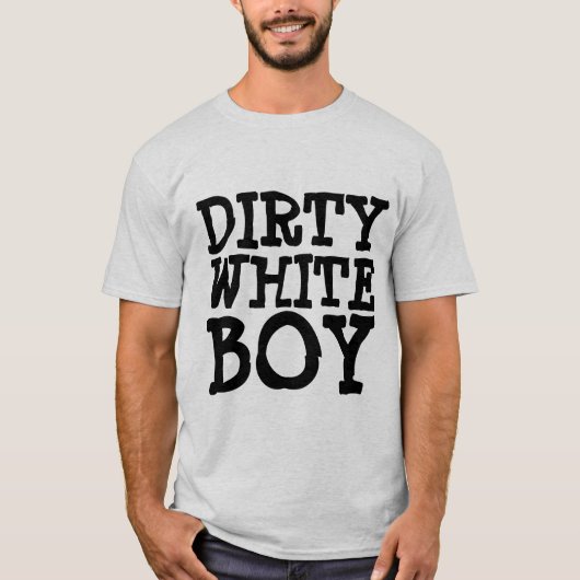 DIRTY WHITE BOY  80S T-SHIRTS (Voorkant)