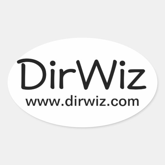 DirWiz Oval Ovale Sticker (Voorkant)