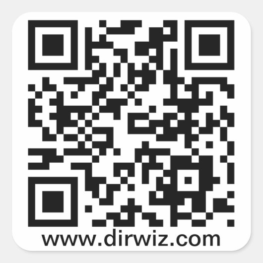 DirWiz QR Sticker (Voorkant)