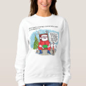 Dis à Père Noël femmes sweatshirt blanc (Devant)