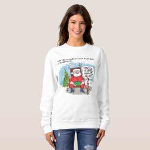 Dis à Père Noël femmes sweatshirt blanc