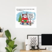 Dis à Père Noël matte poster (Bureau à domicile)