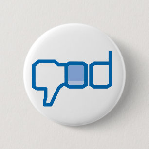 Dis-achtige god en religie! ronde button 5,7 cm