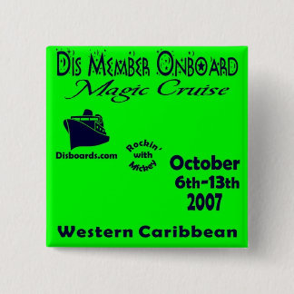 dis boards pin13B Vierkante Button 5,1 Cm