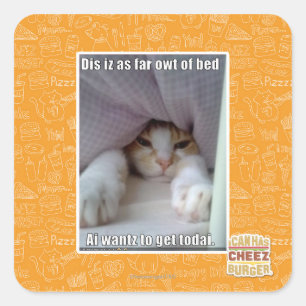 Dis iz tot aan bed... vierkante sticker