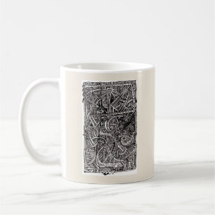 Dis-junctie, inkttekening koffiemok