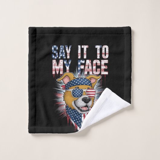 Dis-le à ma face drôle maman chien (Gant de toilette)