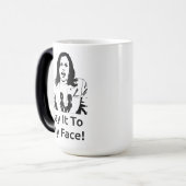 "Dis-Le À Mon Visage !" Kamala Harris Mug - Blanc (Devant gauche)