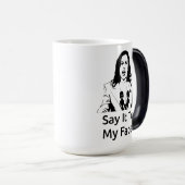 "Dis-Le À Mon Visage !" Kamala Harris Mug - Blanc (Devant droit)