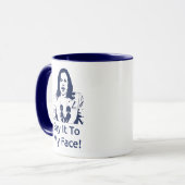 "Dis-Le À Mon Visage !" Kamala Harris Mug - Marine (Devant gauche)