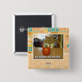 Dis veggee haz de EBIL Vierkante Button 5,1 Cm (Voorkant /achterkant)