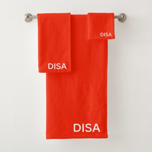 Disa Red-kleurnaam Bad Handdoek (Insitu)