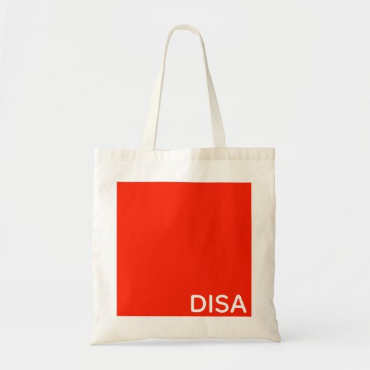 Disa Red-kleurnaam Tote Bag (Voorkant)