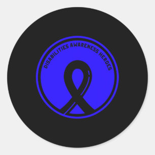 Disabilities Awareness helden voor Werelddag voor Ronde Sticker