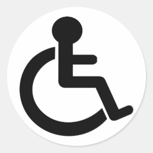 Disability Disabled Symbol Ronde Sticker