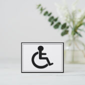 Disability Disabled Symbol Visitekaartje (Staand voorkant)