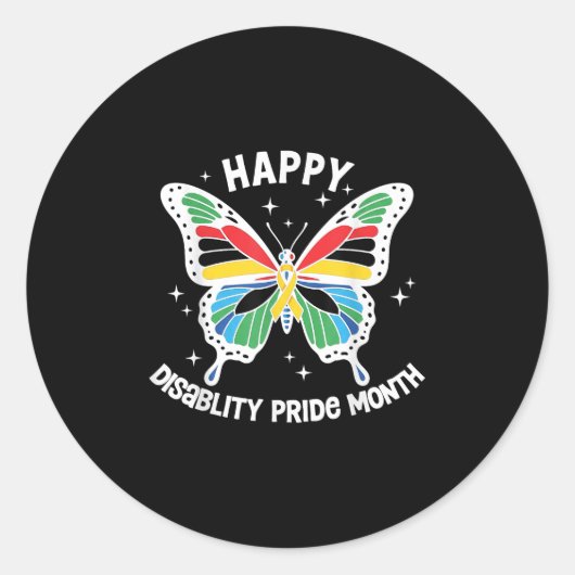Disability Pride Disabled Pride Maand Disability P Ronde Sticker (Voorkant)