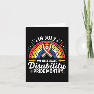 Disability Pride Flag Juli Gehandicapte Pride Maan Kaart