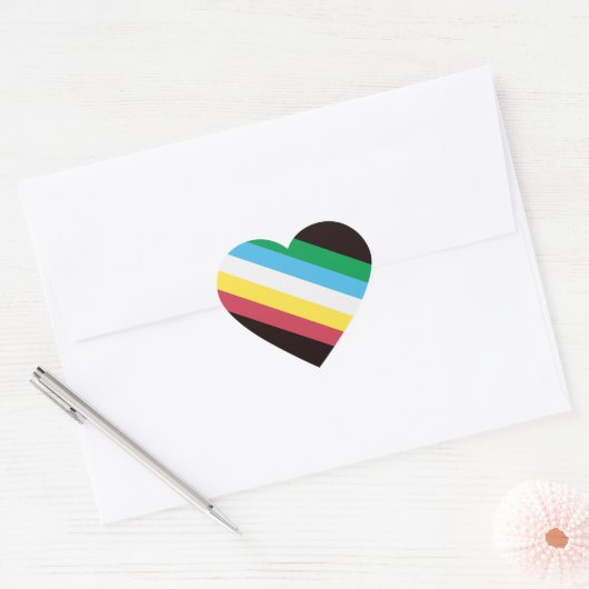 Disability Pride Hart Sticker (Envelop)