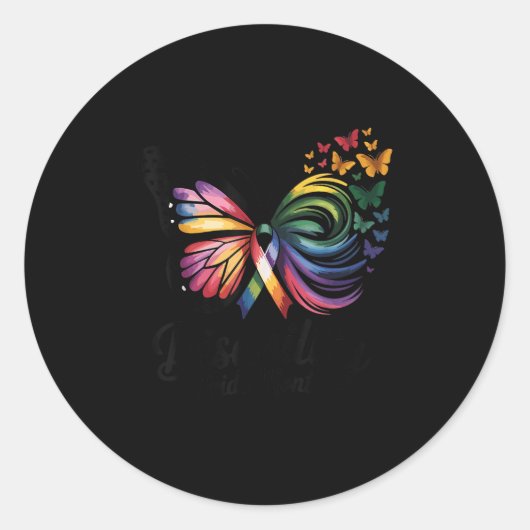 Disability Pride Maand Disability Pride Flag _4 Ronde Sticker (Voorkant)