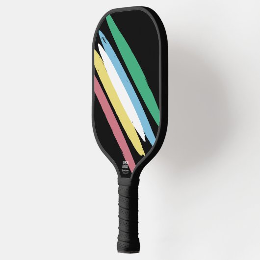 Disability Pride Maand van Juli Bewustzijn Kleuren Pickleball Paddle (Links)