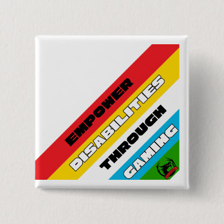 Disability Pride Vierkante Button 5,1 Cm
