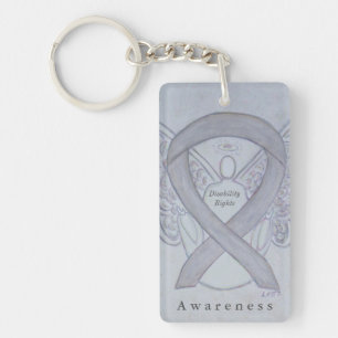 Disability Rights Angel Awareness Ribbon Sleutelha Sleutelhanger