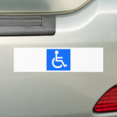 Disability Symbool Bumpersticker (Op auto)