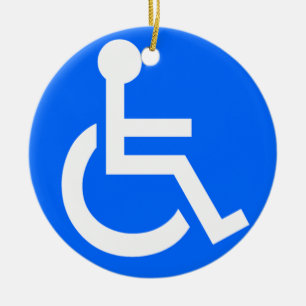 Disability Symbool Keramisch Ornament