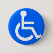 Disability Symbool Ronde Button 5,7 Cm (Voorkant)