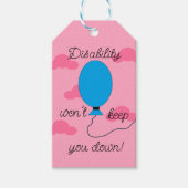 Disability won't Keep You Down: Cadeaulabel (Voorkant)