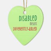 Disabled means differently-abled Christmas ornamen Keramisch Ornament (Links)