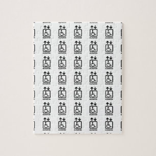 Disabled People Elevator Sign Legpuzzel