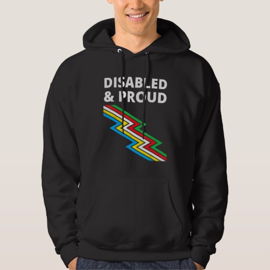 Disabled & Proud  Disability Pride Hoodie (Voorkant)