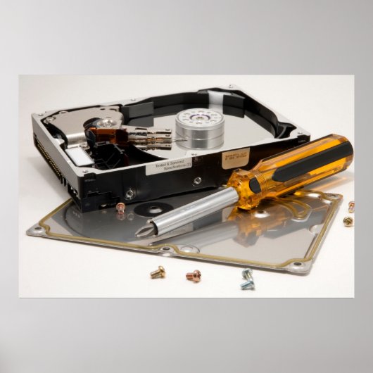 Disassemblerende harde schijf poster (Voorkant)