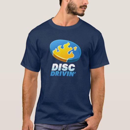 Disc Driving' Donker T-shirt (Voorkant)