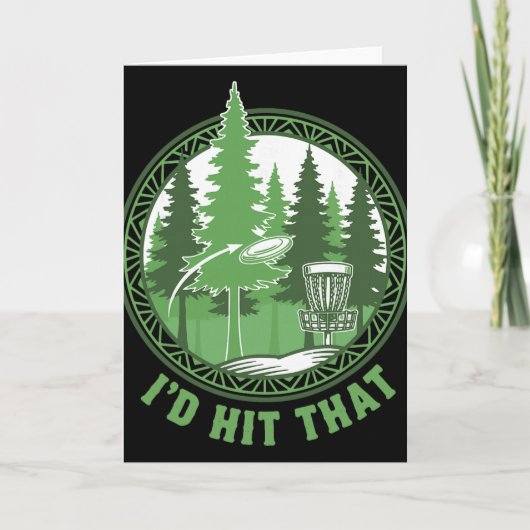 Disc Golf Basket Flying Disc Id Hit That Funny  Kaart (Voorkant)